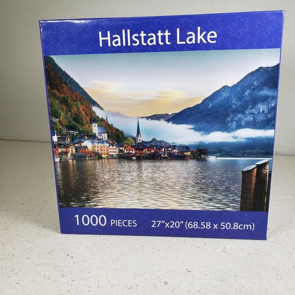 Puzzle Mate Landscape 1000 Piece Jigsaw Puzzle - Hallstatt Lake  27" X 20" NIB - Picture 2 of 7